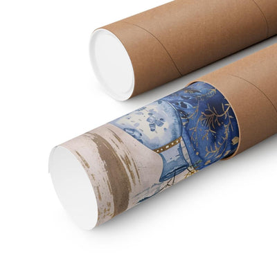 Image of poster packaged securely in a cardboard tube