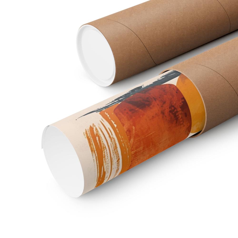 Image of poster packaged securely in a cardboard tube