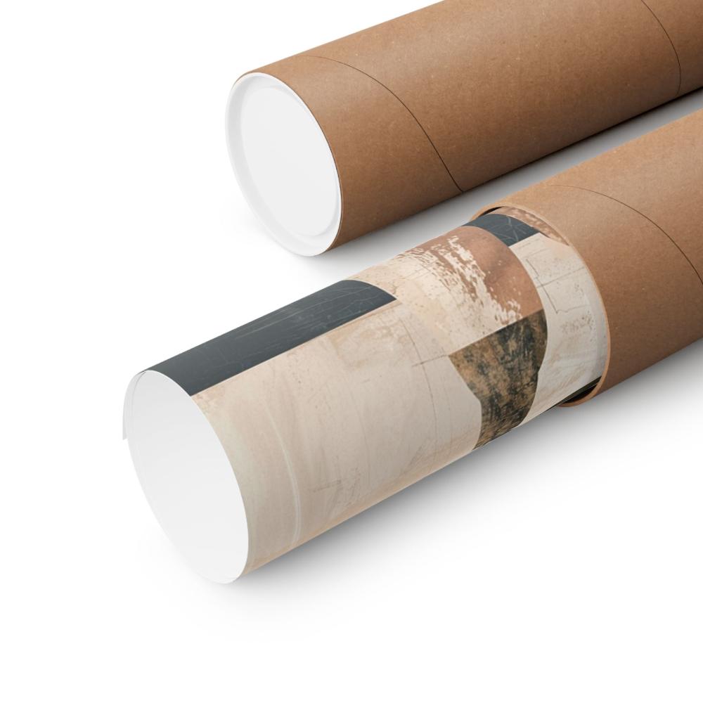 Image of poster packaged securely in a cardboard tube