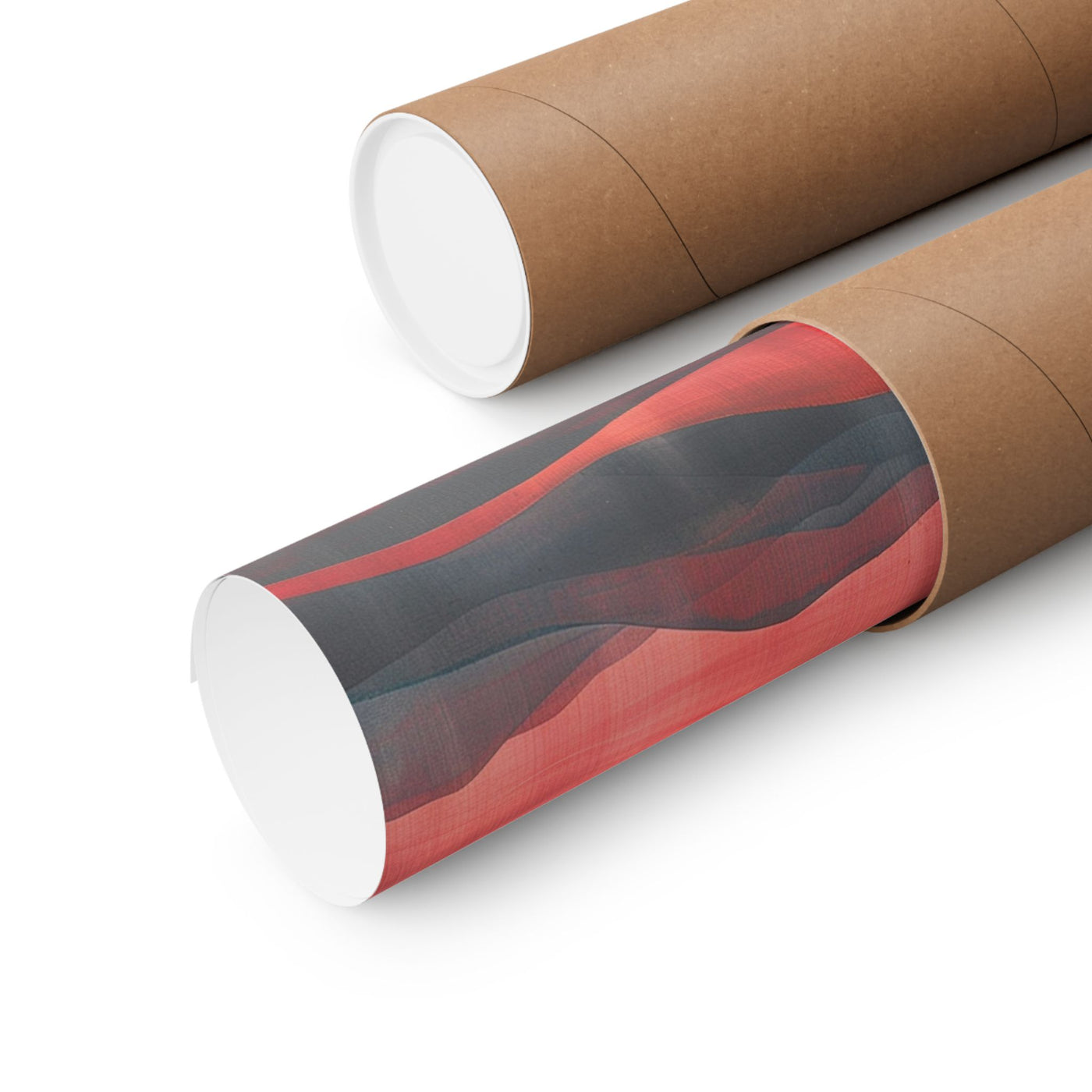 Image of poster packaged securely in a cardboard tube