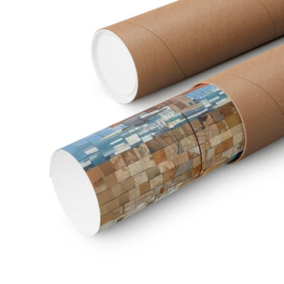 Image of poster packaged securely in a cardboard tube