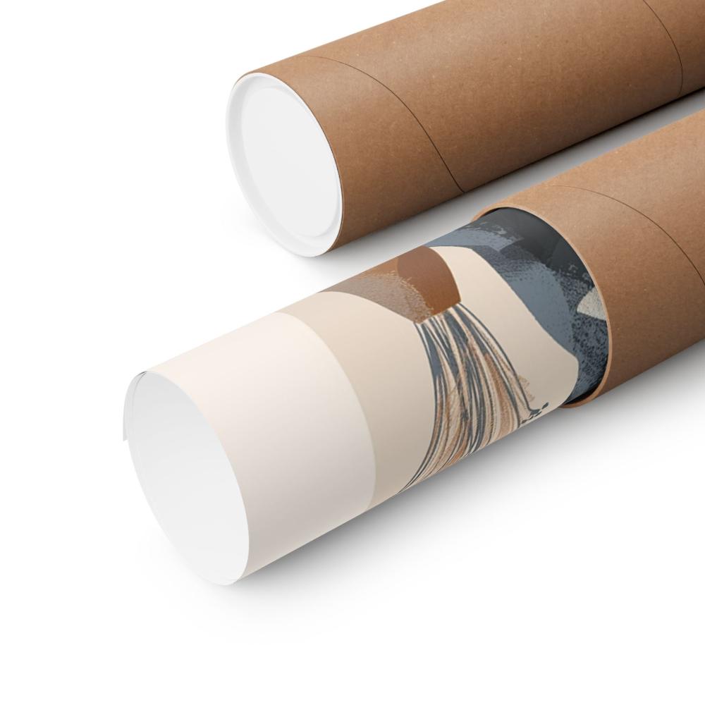 Image of poster packaged securely in a cardboard tube