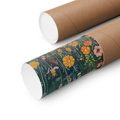 Image of poster packaged securely in a cardboard tube