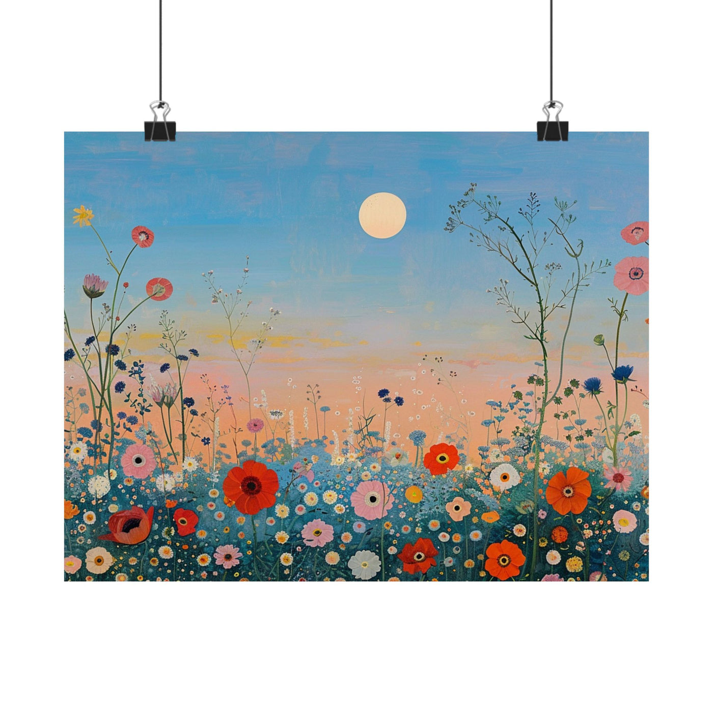 Clear Sky Blooms – Sunset in the Wildflower Meadow