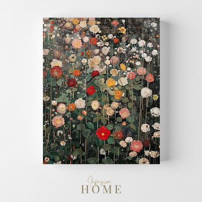 Product image of A Botanical Dream with Flowers of the Past canvas wall art.