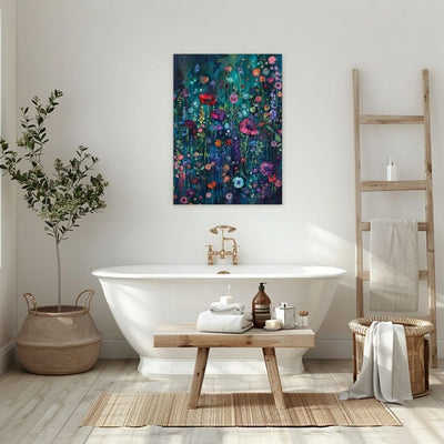 Product image of Summer's Secret - Deep Colors in a Hidden Garden canvas wall art