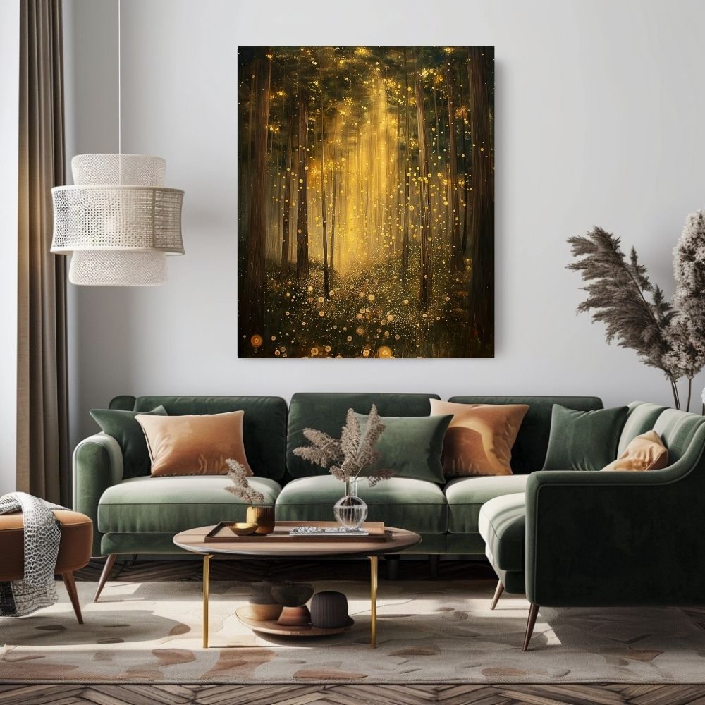 Product image of Sunshine Splendor with a Floral Forest's Glow canvas wall art at Infusion Home.
