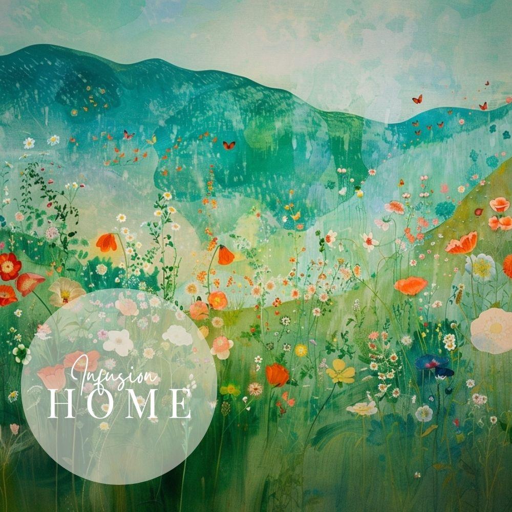 Floral Paradise – Butterflies in a Blooming Valley - Infusion Home