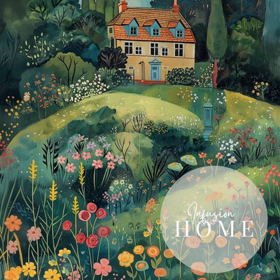 Garden Grandeur – Colorful Blooms and Quaint Cottage - Infusion Home