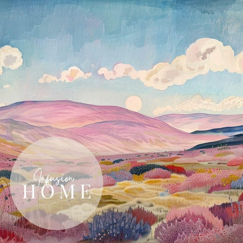 Highland Haze – Clouds Over a Heather-Covered Moor - Infusion Home