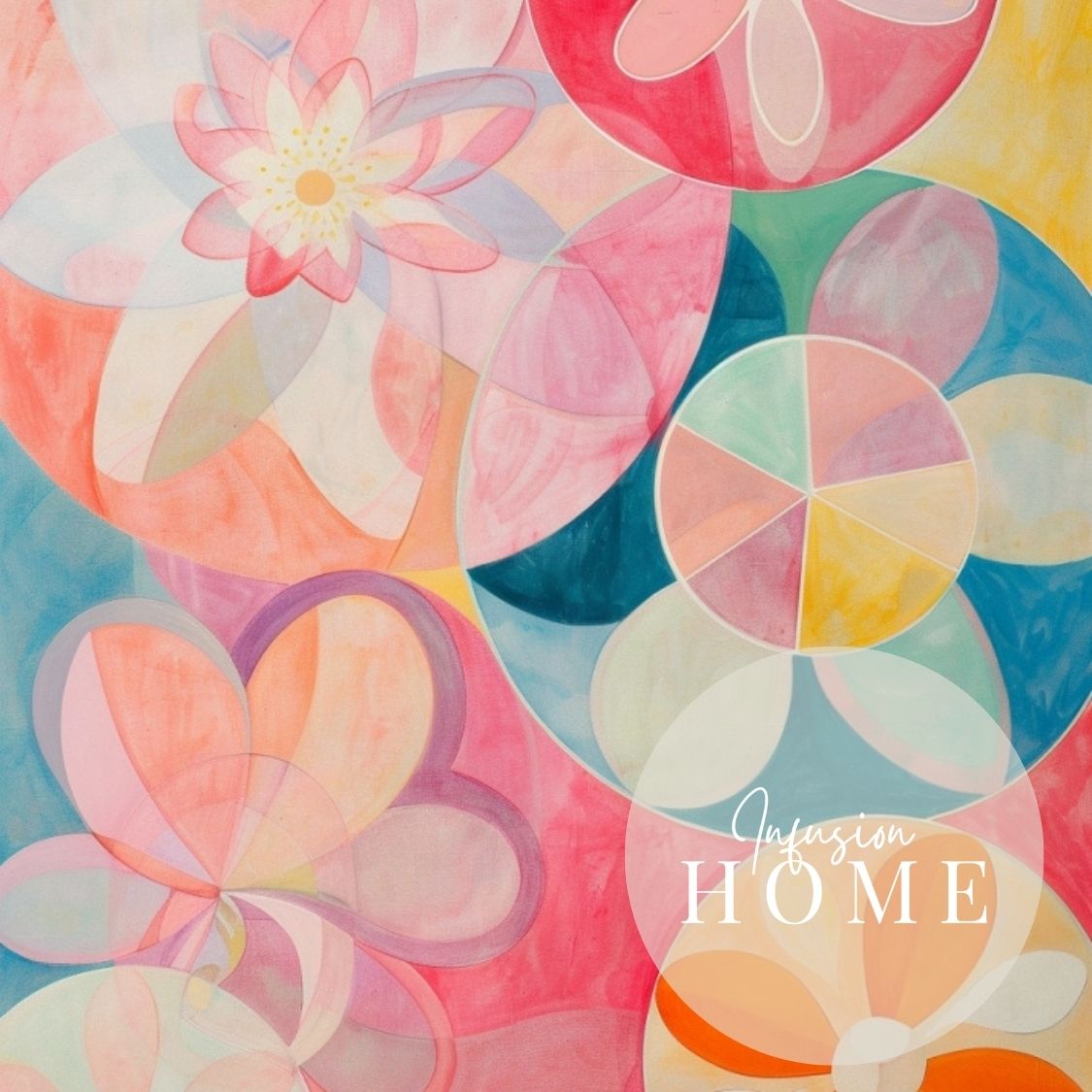 Petal Haze – Abstract with Pink and Rose Hues - Infusion Home