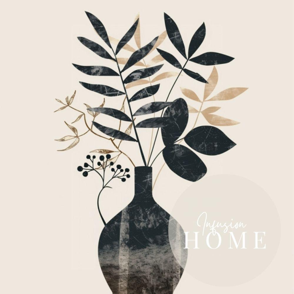 Vase of Serenity – Minimalist Boho Floral Design - Infusion Home