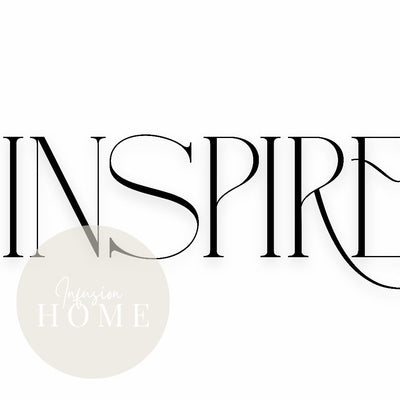 Inspire Typography Wall Art – Elegant Black and White Print