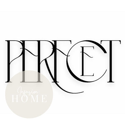 Perfect – Minimalist Elegant Digital Art Print in Black and White