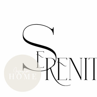 Serenity Typography Art – Minimalist Elegant Word Wall Printable