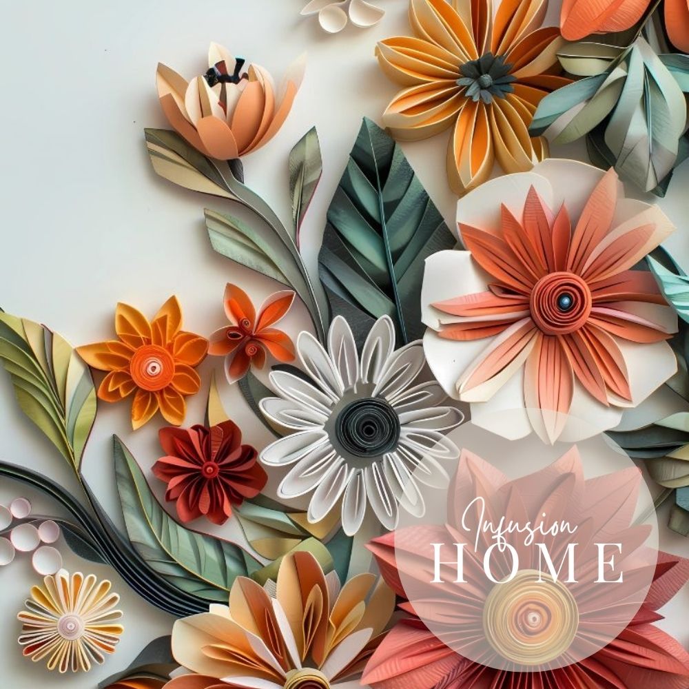 Bold Flowers Paper Cut Floral Artwork