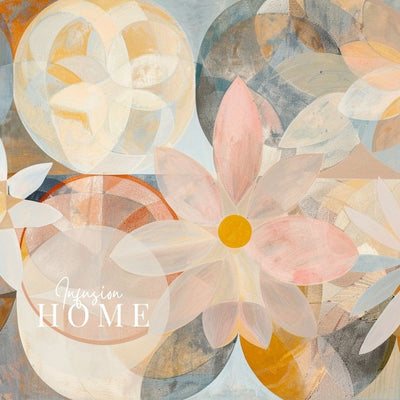 Nordic Floral Geometry Soft Abstract Art in Muted Pastels
