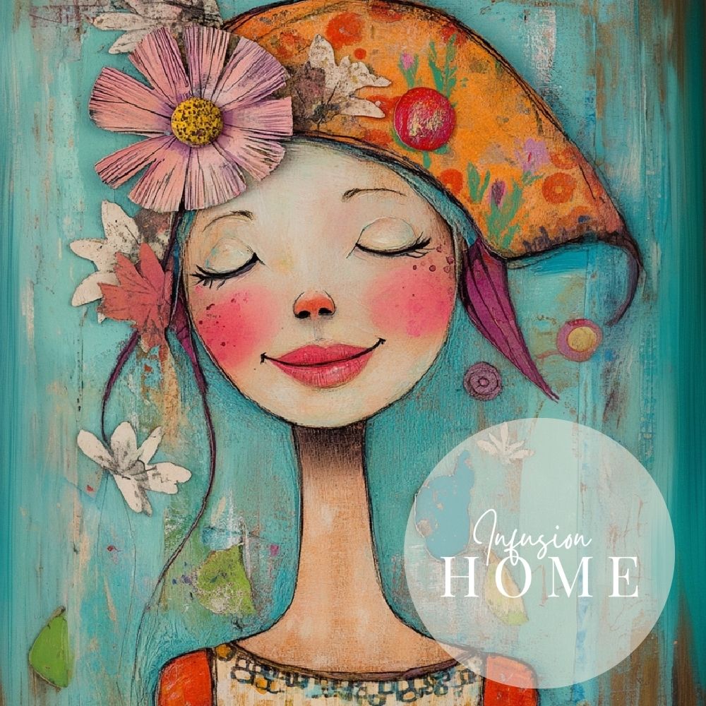 Creative Charm – Whimsical Woman with Unique Flair - Infusion Home