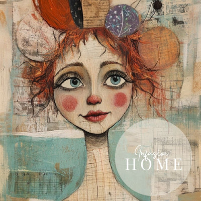 Dreamy Bloom – Whimsical Portrait with Artistic Flair - Infusion Home