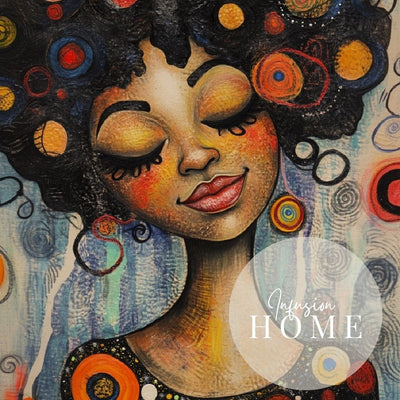 Floral Elegance – Whimsical Portrait with Colorful Touch - Infusion Home