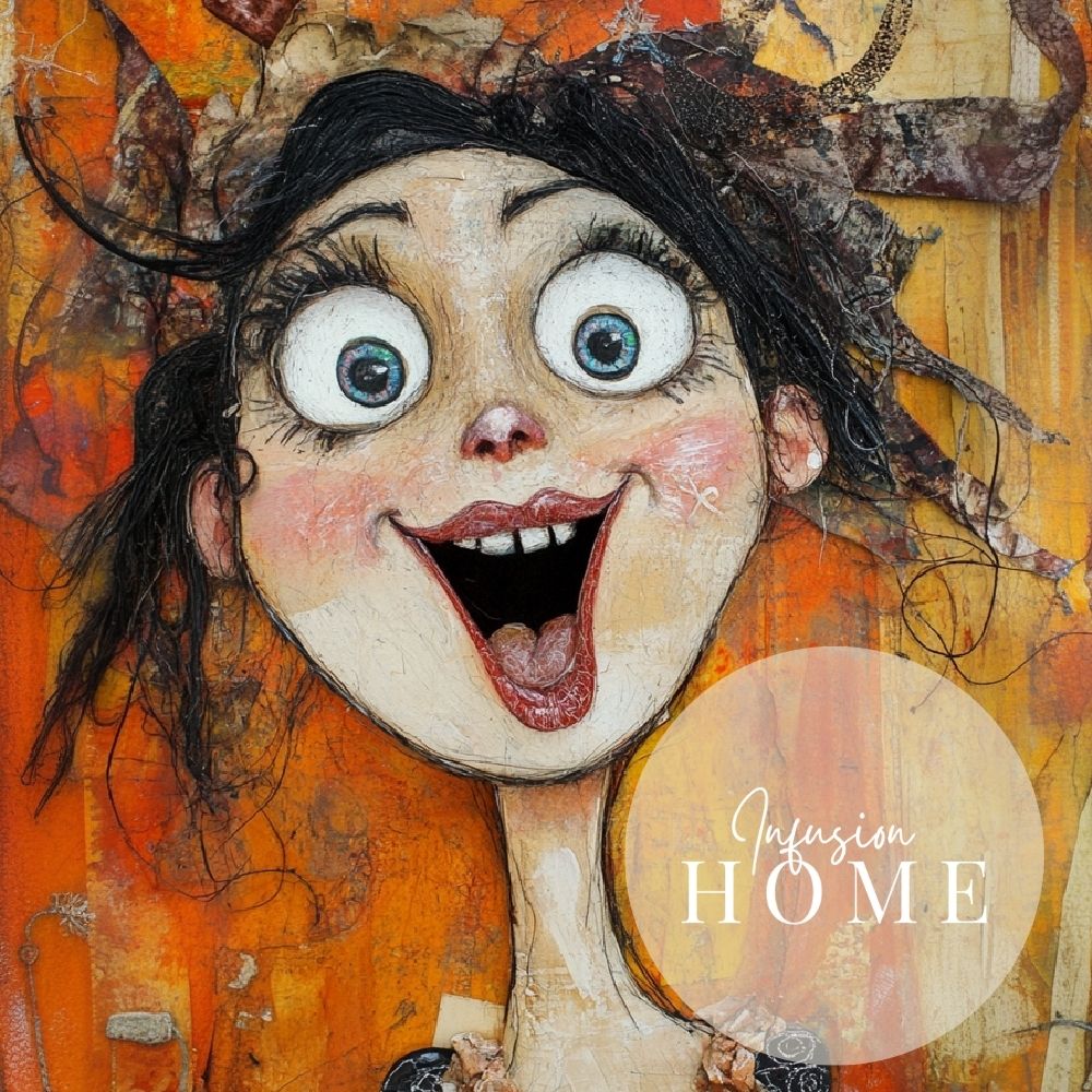 Quirky Joy – Whimsical Art of a Happy Woman - Infusion Home