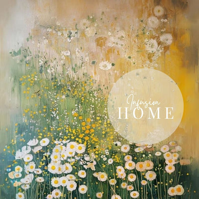 Closeup of canvas print wall art featuring 'Sunlit Serenity - White and Yellow Wildflowers in Soft Harmony'