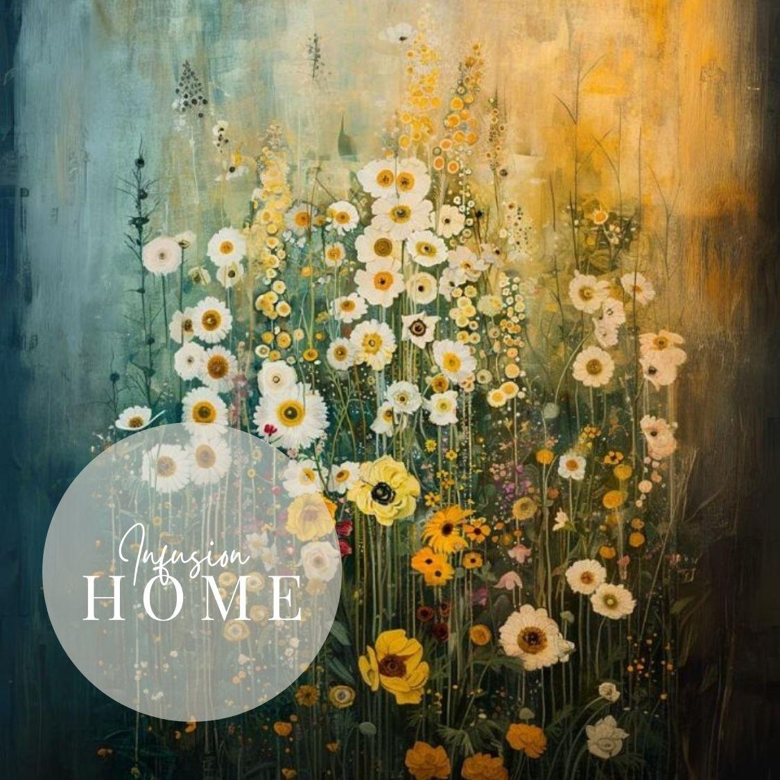 Tranquil Nature - Serene Wildflowers in Matching Tones - Infusion Home