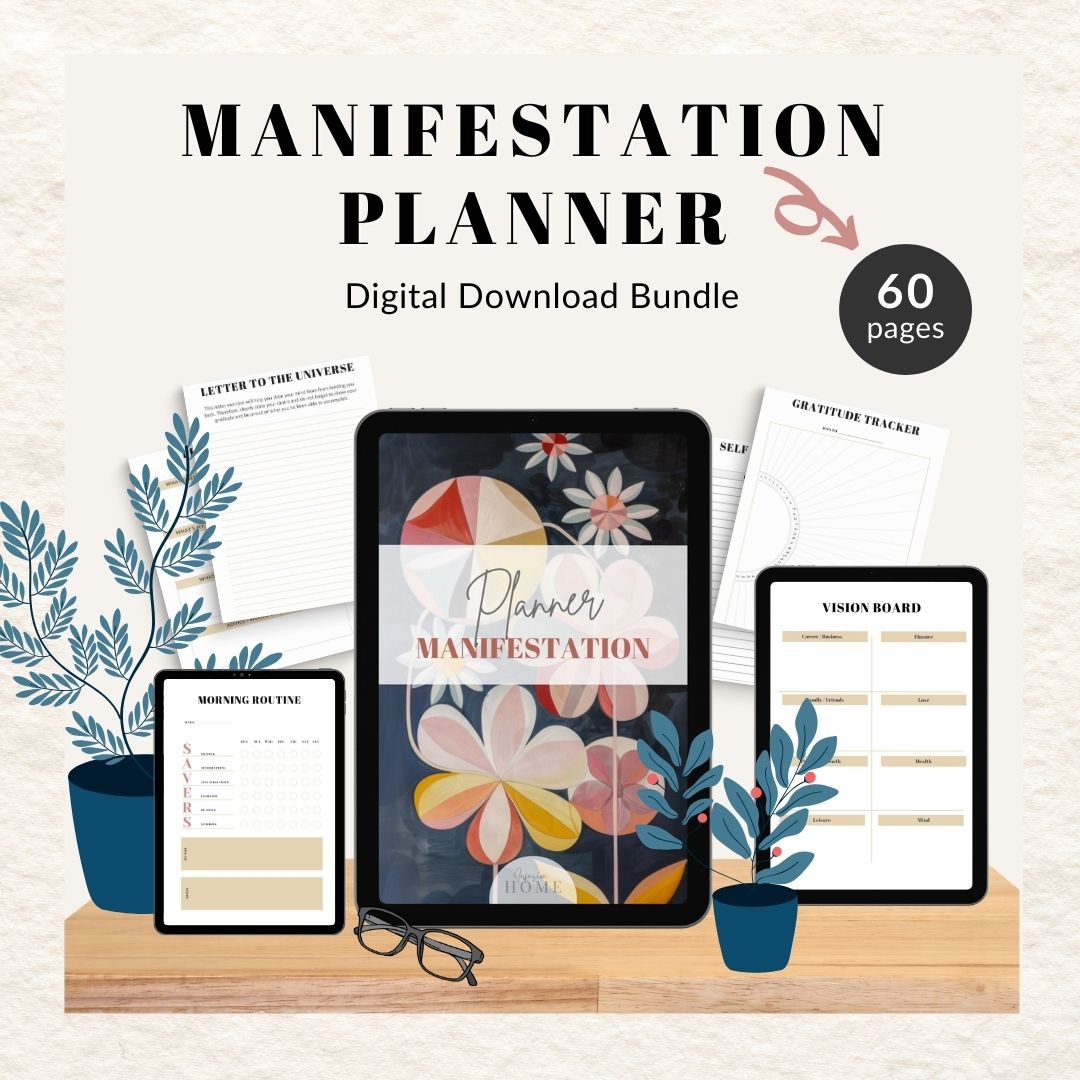 Manifestation Planner – Printable & Fillable Digital Download