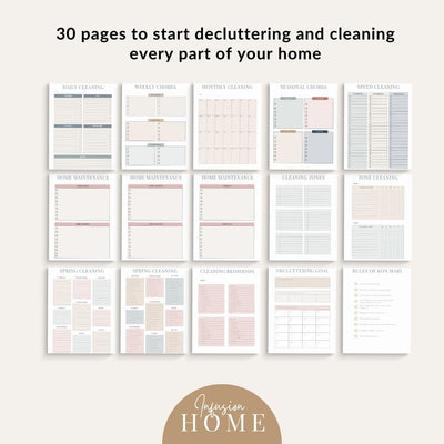 Cleaning Planner – Printable & Fillable Digital Download