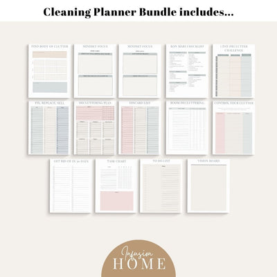 Cleaning Planner – Printable & Fillable Digital Download