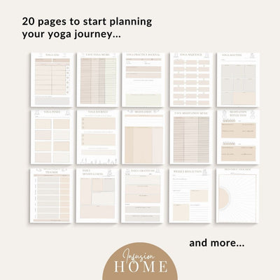 Yoga Planner – Printable & Fillable Digital Download