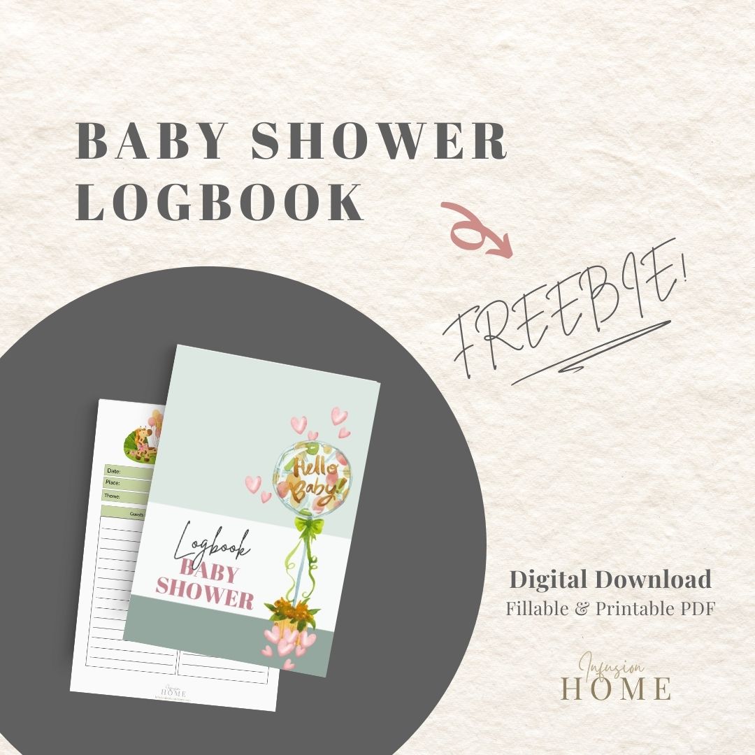 Baby Shower Notebook – FREE Printable & Fillable Digital Download