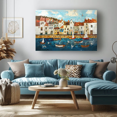 Nautical Mosaic - Fishing Village Artwork - Infusion Home