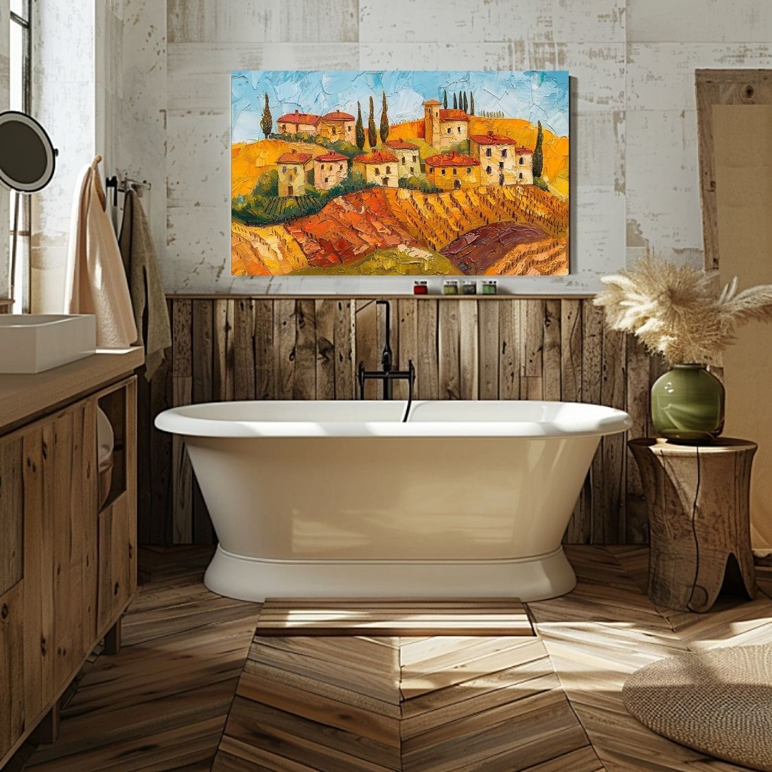 Siena Sunsets - Textured Style Tuscan Village - Infusion Home