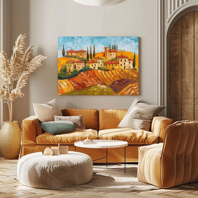 Siena Sunsets - Textured Style Tuscan Village - Infusion Home