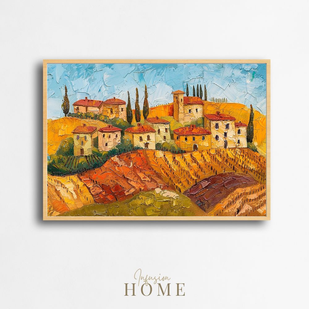 Siena Sunsets - Textured Style Tuscan Village - Infusion Home