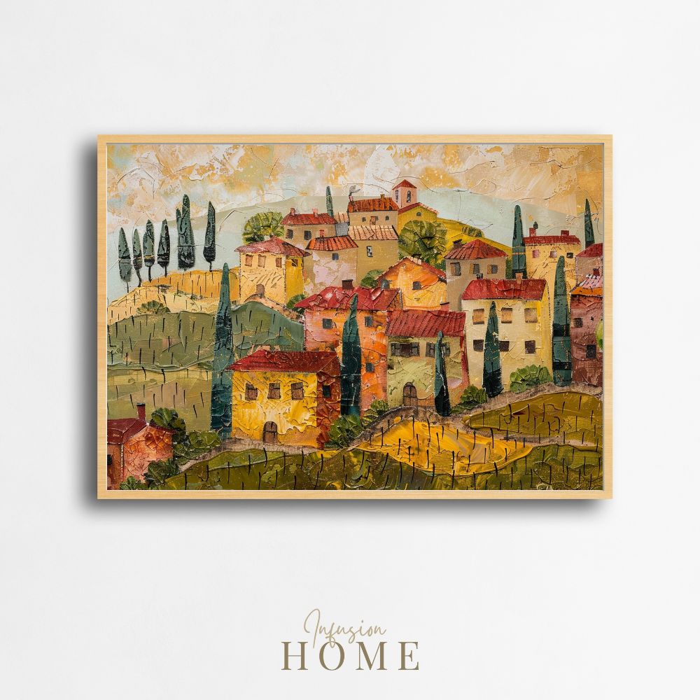 Poster wall art showing 'Under the Tuscan Sun - Village Impressions'