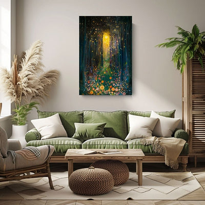 Golden Light in the Forest Art Print