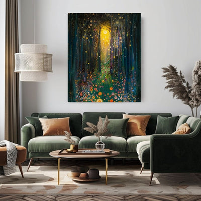 Golden Light in the Forest Art Print