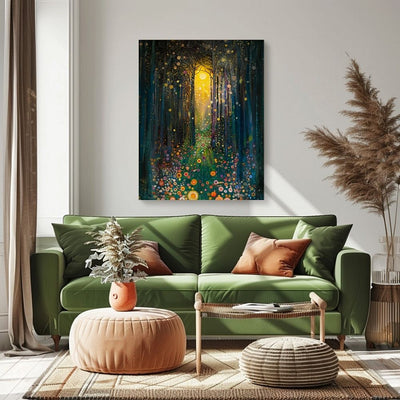 Golden Light in the Forest Art Print