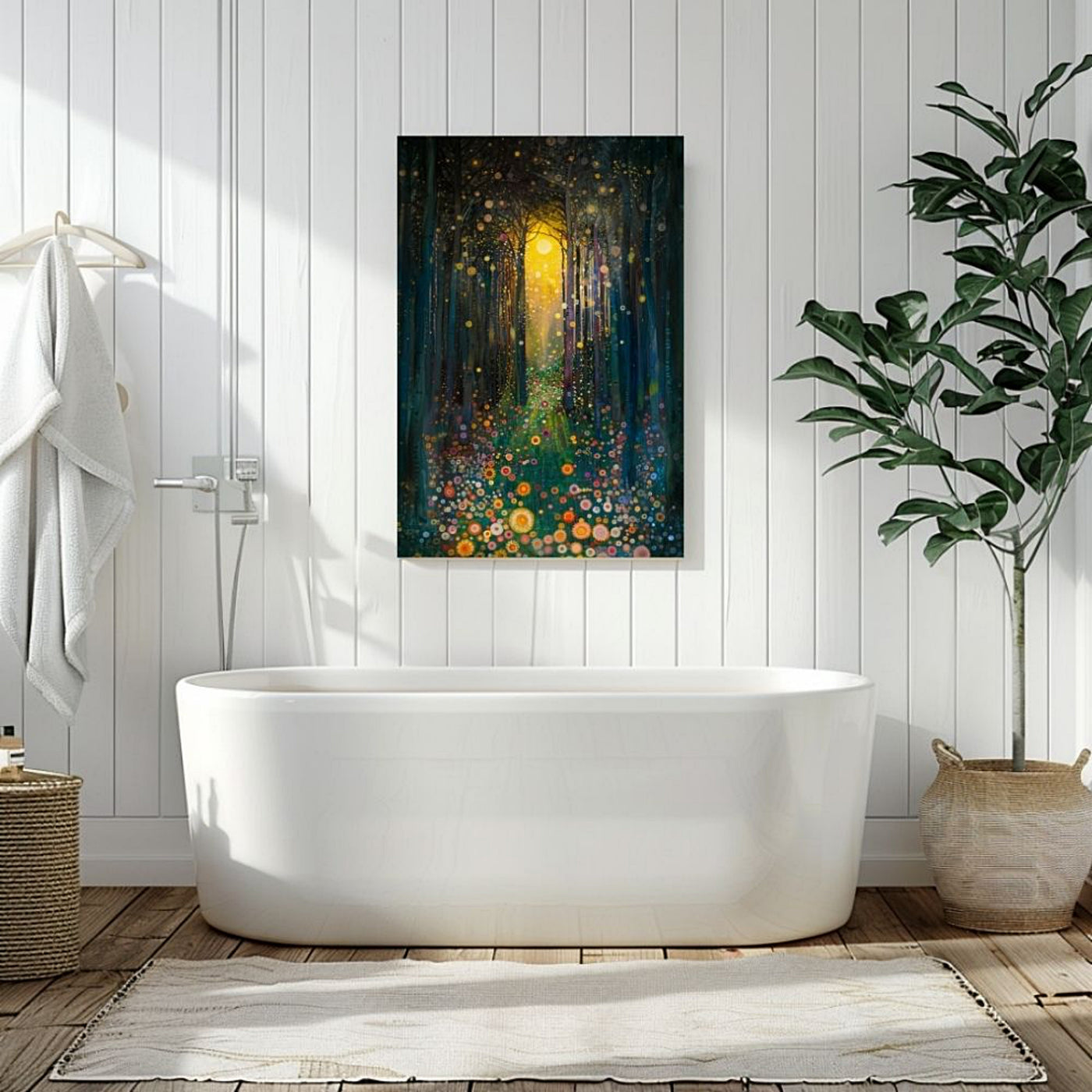Golden Light in the Forest Art Print