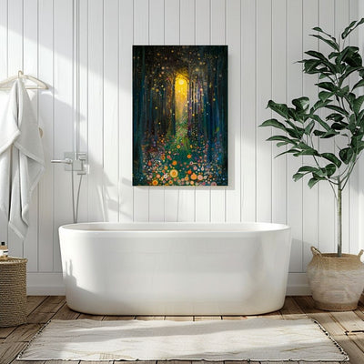 Golden Light in the Forest Art Print
