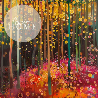 Colorful Circle Forest Abstract Printable Art