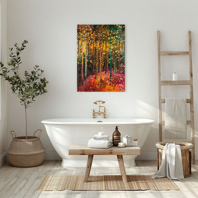 Colorful Circle Forest Abstract Printable Art