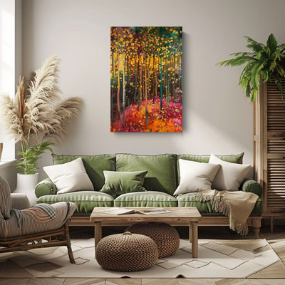 Colorful Circle Forest Abstract Printable Art