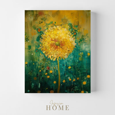 Canvas print wall art of 'Magic in the Air - The Whimsical World of a Dandelion'