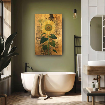 Golden Reverie - Sunflower in Abstract Harmony - Infusion Home