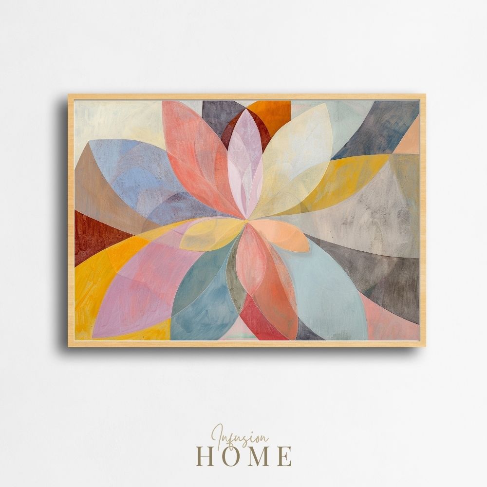 Roseate Canvas – Neutral Art with Blossom Hues