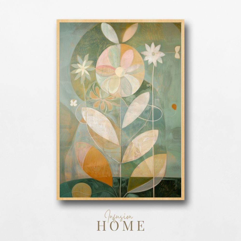 Bloom Harmony Giclée Print – Soft Pastel Floral Art - Infusion Home