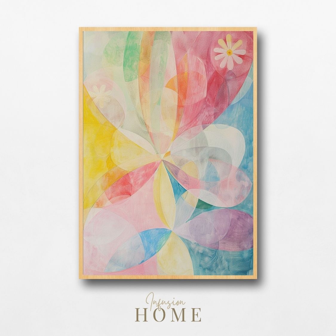 Poster wall art showing 'Blossom Aura – Subtle Pink Floral Abstract'